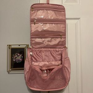 Tartan and twine pink travel bag